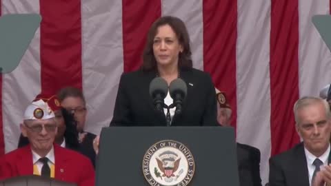 Kamala Tries Not To CRY While Calling Biden One Of Our Nation's "Greatest Warriors"