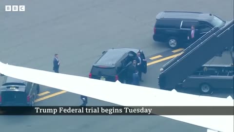 Donald Trump arrives in Florida ahead of court appearance - BBC News
