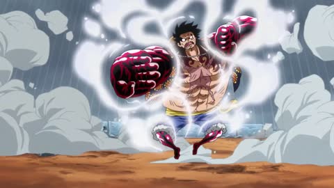 one piece Luffy Goes gear 4 first time