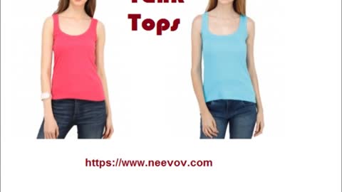 Navy Colour Girls Tank Tops