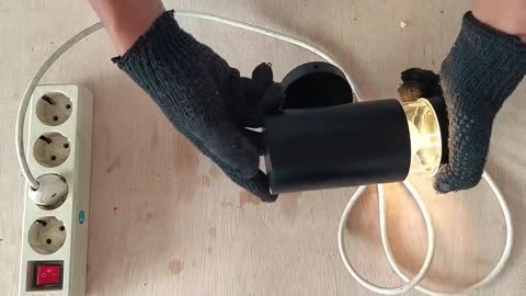 DIY Wall light from bottle and pvc