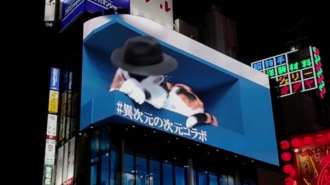 3D digital billboard in Shinjuku Tokyo.