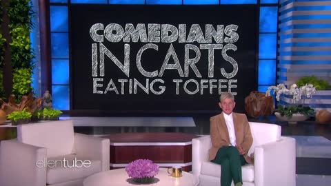 Kevin Nealon & Ellen Are Comedians in Carts Eating Toffee