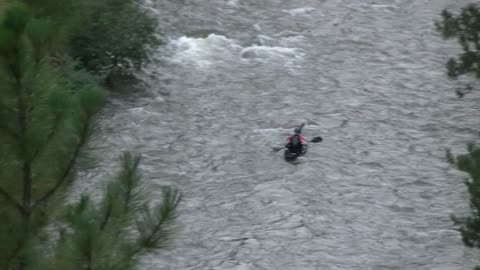 Kayaks on the N. Fork of the South Platte River, Colorado