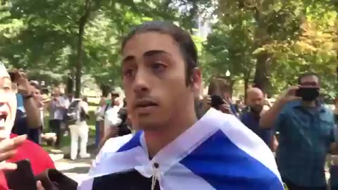 Aug 19 2017 boston free speech rally 1.5 Trump supporter threatened by left-wing protesters