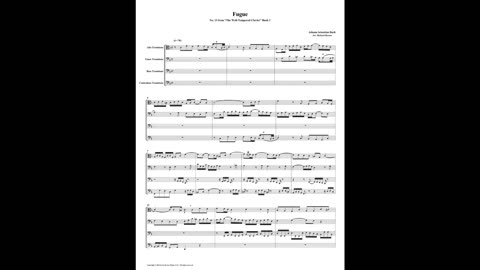 J.S. Bach - Well-Tempered Clavier: Part 1 - Fugue 13 (Trombone Quartet)