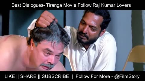 I will also be doing milk of milk and water of water - Raj Kumar Best Dialogues - Tiranga Movie