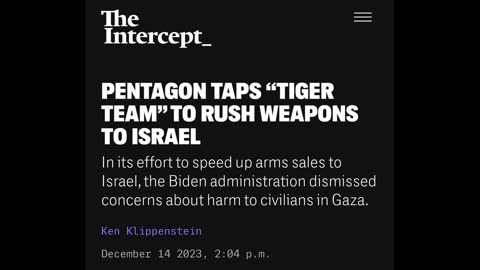 ◾️The Biden administration is speeding up the weapons delivery to Israel