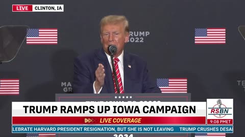 FULL SPEECH: Trump to Deliver Remarks at Iowa Caucus Rally in Clinton - 1/6/24