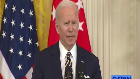 Biden Takes Only Single Question from Hand-Picked Reporter at Press Conference with Singapore PM