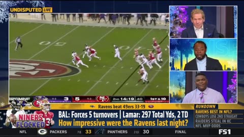 UNDISPUTED Lamar is the MVP - Skip Bayless reacts Ravens humiliate 49ers 33-19