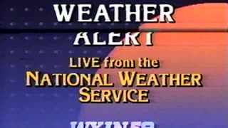 August 1987 - WXIN Interrupts Program for Weather Bulletin