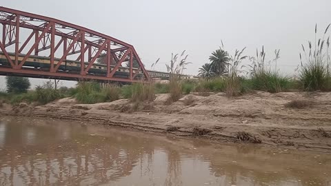 River Sutlej steel birdge Bahawalpur, Punjab, Pakistan