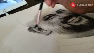 How i Draw MS Dhony using just two pencils