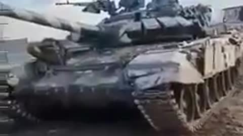 Russia attacks Ukraine - russian tank T72 been captured