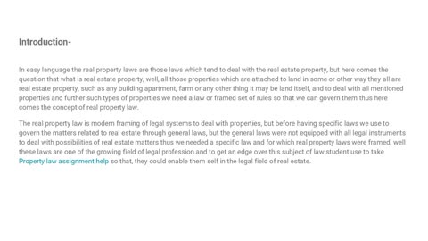 Solution provided by real property laws.