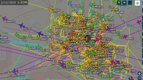 Feb 14th Bird Bird Video Time Lapse of Phoenix AZ air mafias - PAST 48 -