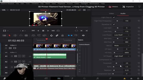 How to Remove Background Noise in A video Clip with Davinci Resolve