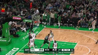 NBA - Payton Pritchard snaps off a series of handles and steps back. TOUGH. MIL-BOS