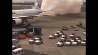 A pilot accidentally releases the chemicals while still at the airport