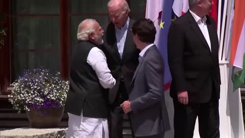 PM Modi with US President Joe Biden and PM Trudeau of Canada at G7 Summit in Germany