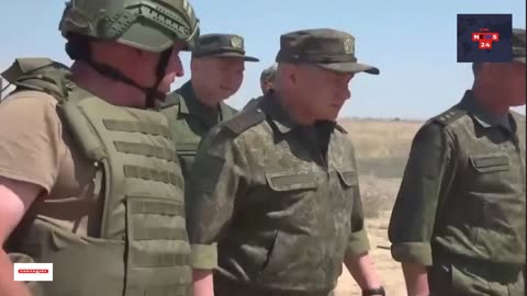 Russian defence minister Shoigu shown inspecting troops