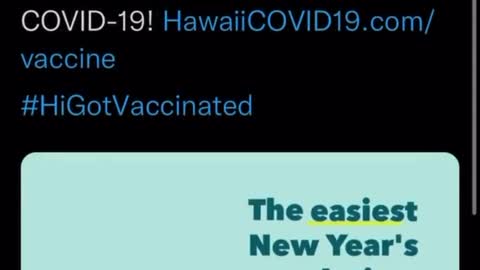 UNCONSCIONABLE - Official HI Gov.Acct Post&Delete Appalling New Year Child Jab Vid