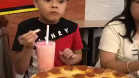 LittLe Pinoy Boy's Reaction Seeing A Pizza