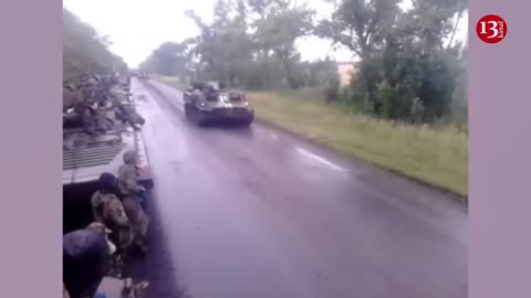 Footage of Ukrainian army going to the frontline with equipment and manpower