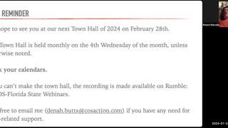 COSA-FL January 2024 Town Hall