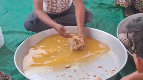 Desi Indian Rajasthani food Dal Bati Churma