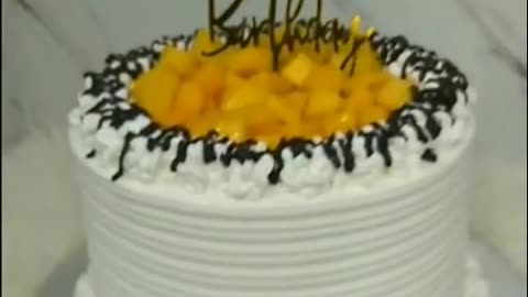 Mango Short Cake Decorated in a Minute - Best Friend or Mango?