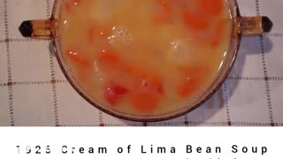 1925 Cream of Lima Bean Soup