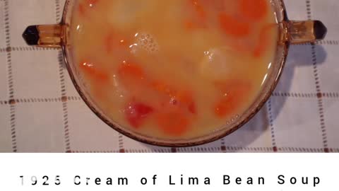 1925 Cream of Lima Bean Soup