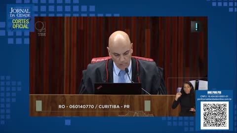 O momento em que Alexandre de Moraes lê a sentença de cassação do mandato de Deltan Dallagnol