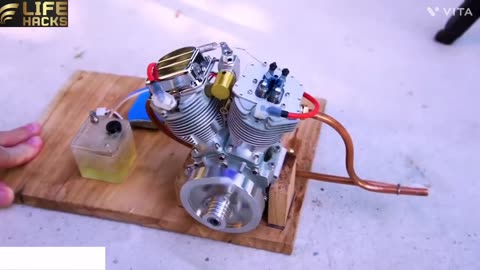 Mini engine four stock assembling and Test