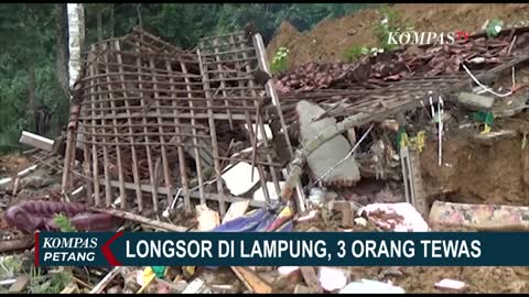 Longsor di Lereng Pegunungan Diway Lampung, TNI-Polri & BPBD Evakuasi Korban!