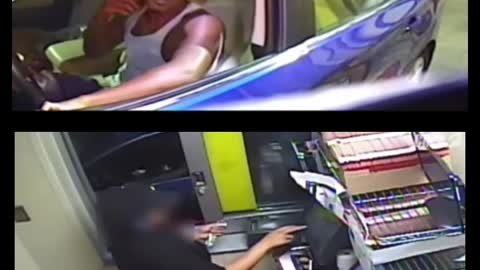 Extra Footage Of Drive Thru Robbery Man!!!!