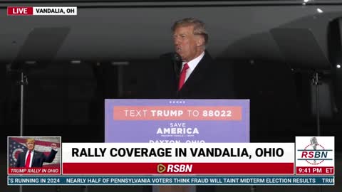 November 7th, 2022: President Donald J Trump Speaks at Save America Rally in Vandalia, Ohio