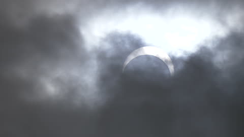 Annular Eclipse in cloudy Oregon, October 14, 2023