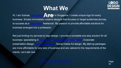 The “About Us” page is more than a mere introduction — Logo design Singapore