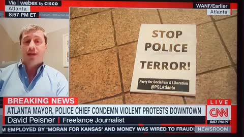 CNN says the word violent shouldn't be used to describe the rioting in Atlanta.