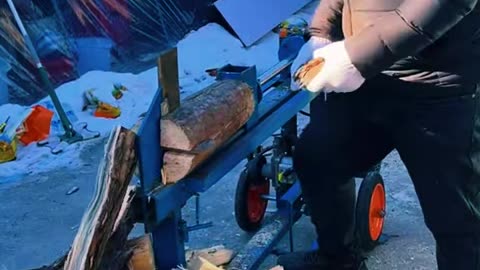 Chopping firewood firewood artifact 2057