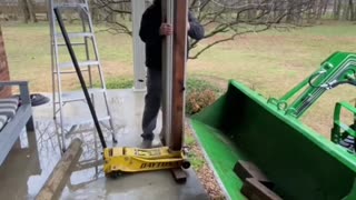 Stuck Bird Saved From Inside Porch Pillar