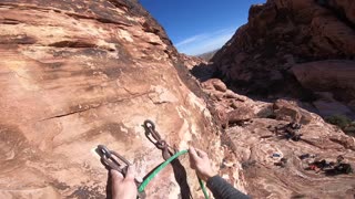 Claimjumpers Special 5.10c - Red Rock Calico Basin Rock Climbing Las Vegas Nevada