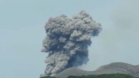 Vulcan eruption Kuril Islands of Russia