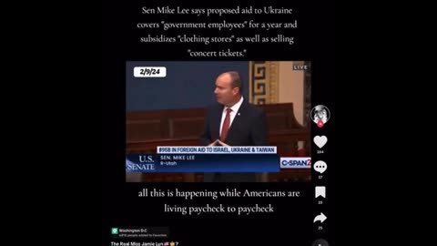 Sen. Mike Lee and what our Tax Money Pays for in Ukraine ..