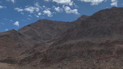 Frenchman mountain in East Las Vegas with clouds