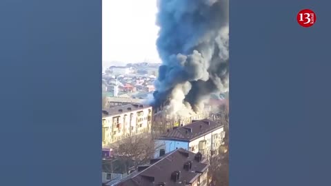 Footage from strong fire in Russian republic of Dagestan - Civilians are evacuated