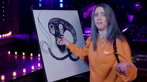 Billie Eilish Attempts The Blank Canvas Challenge | MTV PUSH
